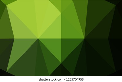 Dark Green vector abstract polygonal cover. Colorful illustration in abstract style with gradient. A completely new design for your business.