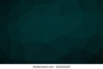 Dark Green vector abstract polygonal texture. An elegant bright illustration with gradient. The polygonal design can be used for your web site.