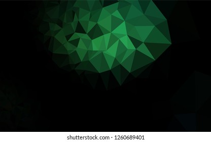 Dark Green vector abstract polygonal cover. Colorful abstract illustration with gradient. The polygonal design can be used for your web site.