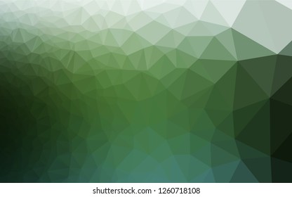 Dark Green vector abstract polygonal layout. A sample with polygonal shapes. The elegant pattern can be used as part of a brand book.