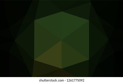 Dark Green vector abstract polygonal layout. A vague abstract illustration with gradient. A new texture for your design.