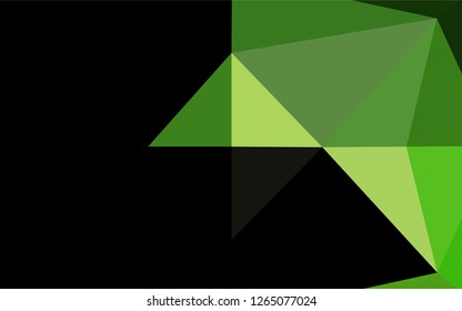 Dark Green vector abstract polygonal texture. Creative illustration in halftone style with gradient. The elegant pattern can be used as part of a brand book.