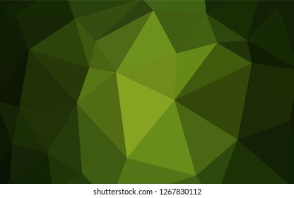 Dark Green vector abstract polygonal pattern. Polygonal abstract illustration with gradient. Polygonal design for your web site.