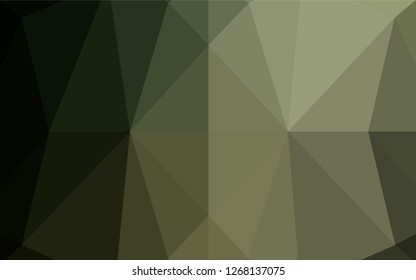 Dark Green vector abstract polygonal layout. A vague abstract illustration with gradient. Brand new style for your business design.