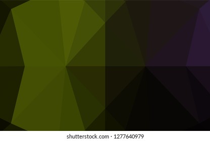 Dark Green vector abstract polygonal layout. Shining illustration, which consist of triangles. The polygonal design can be used for your web site.