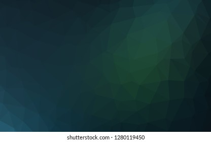 Dark Green vector abstract polygonal texture. An elegant bright illustration with gradient. Template for your brand book.