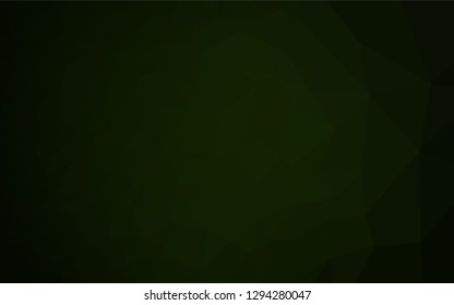 Dark Green vector abstract polygonal texture. Geometric illustration in Origami style with gradient.  A completely new template for your business design.