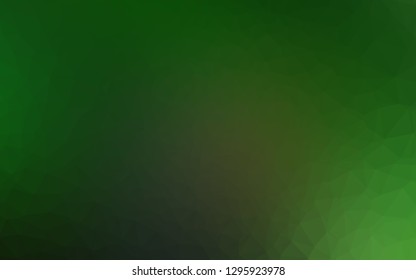 Dark Green vector abstract polygonal cover. Shining colored illustration in a Brand new style. Elegant pattern for a brand book.