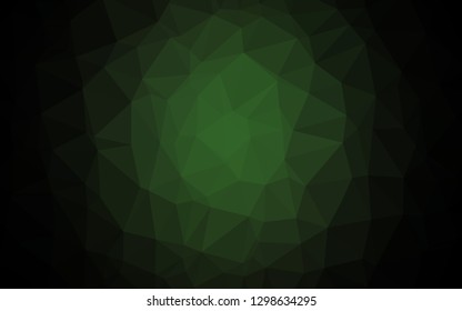 Dark Green vector abstract polygonal texture. Brand new colorful illustration in with gradient. Completely new template for your business design.