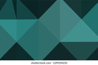 Dark Green vector abstract polygonal pattern. Glitter abstract illustration with an elegant design. Brand-new design for your business.