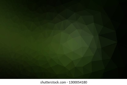 Dark Green vector abstract polygonal texture. Colorful illustration in Origami style with gradient.  Template for a cell phone background.