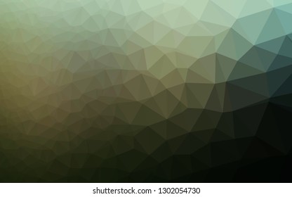 Dark Green vector abstract polygonal cover. A completely new color illustration in a vague style. Polygonal design for your web site.