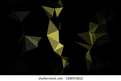 Dark Green vector abstract polygonal texture. Glitter abstract illustration with an elegant design. Completely new design for your business.