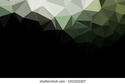 Dark Green vector abstract polygonal layout. A completely new color illustration in a vague style. Completely new template for your business design.