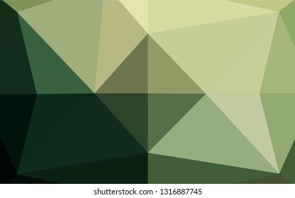 Dark Green vector abstract polygonal texture. Colorful illustration in abstract style with gradient. The elegant pattern can be used as part of a brand book.