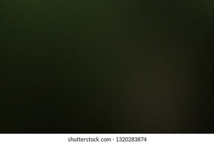 Dark Green vector abstract polygonal cover. Shining illustration, which consist of triangles. The best triangular design for your business.