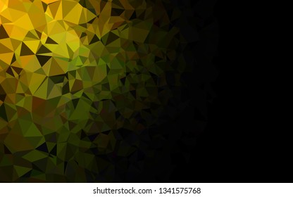 Dark Green vector abstract polygonal cover. Shining colored illustration in a Brand new style. Triangular pattern for your business design.