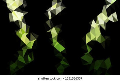 Dark Green vector abstract polygonal texture. Creative illustration in halftone style with gradient. Textured pattern for background.