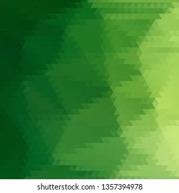 Dark Green vector abstract polygonal background. Creative illustration in halftone style with triangles. Brand new design for your business