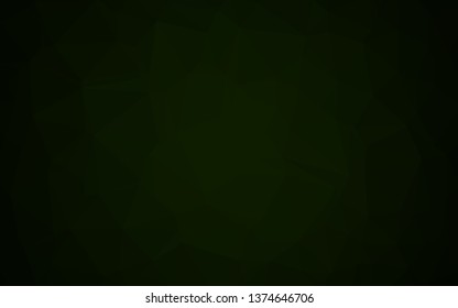 Dark Green vector abstract polygonal layout. Geometric illustration in Origami style with gradient. Completely new template for your business design.