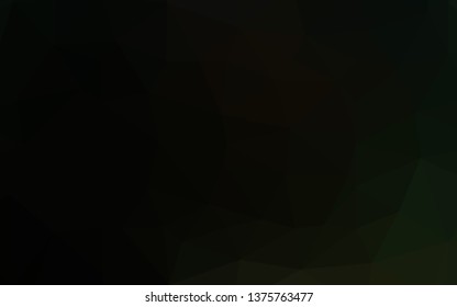 Dark Green vector abstract polygonal cover. Brand new colorful illustration in with gradient. Textured pattern for background.