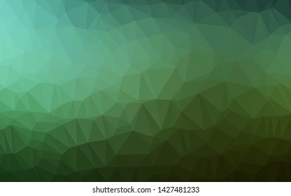 Dark Green vector abstract polygonal cover. Shining colored illustration in a Brand new style. Template for a cell phone background.