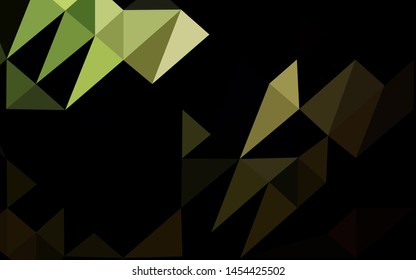 Dark Green vector abstract polygonal cover. A vague abstract illustration with gradient. Polygonal design for your web site.