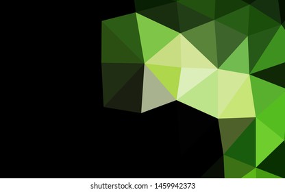 Dark Green vector abstract polygonal layout. Colorful abstract illustration with gradient. Template for a cell phone background.