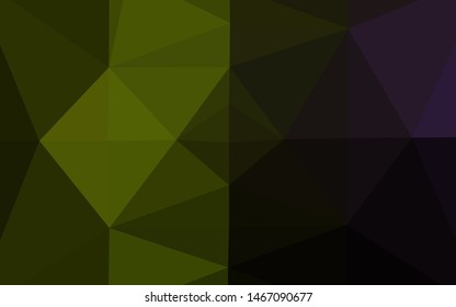 Dark Green vector abstract polygonal layout. Modern geometrical abstract illustration with gradient. Textured pattern for background.