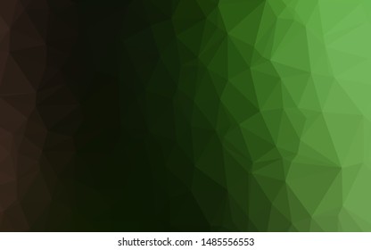 Dark Green vector abstract polygonal cover. Colorful illustration in abstract style with gradient. Elegant pattern for a brand book.