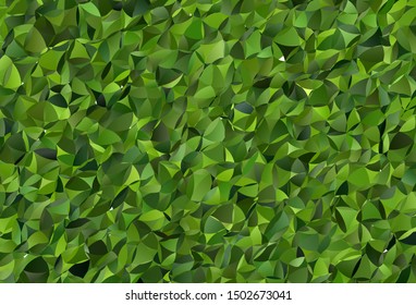 Dark Green vector abstract polygonal pattern. Creative illustration in halftone style with triangles. Completely new template for your banner.