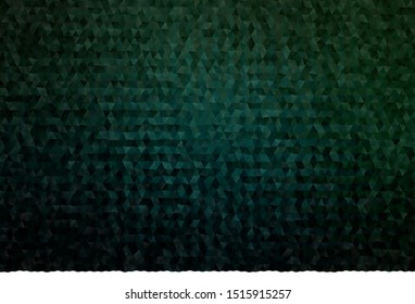 Dark Green vector abstract polygonal pattern. Colorful illustration in abstract style with triangles. A completely new design for your leaflet.