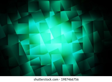 Dark Green vector abstract polygonal background. Colorful illustration in abstract style with triangles. Pattern for a brand book's backdrop.
