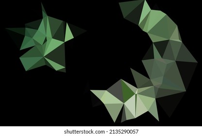Dunkelgrünes Vektorgrafik abstraktes polygonales Layout. Farbige Illustration in einem brandneuen Stil. Komplett neues Design für Ihr Unternehmen.