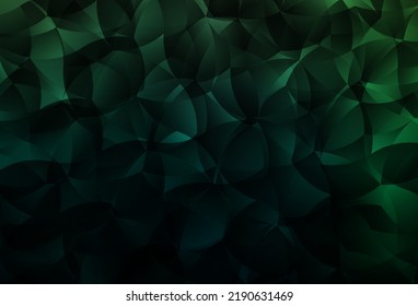 Dark Green vector abstract polygonal pattern. Colorful illustration in polygonal style with gradient. New template for your brand book.