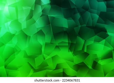 Dark Green vector abstract polygonal background. Colorful abstract illustration with triangles. Brand new style for your business design.