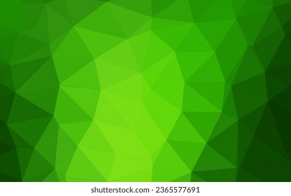 Dunkelgrüner, abstrakter, polygonaler Vektor. Brandneue farbige Illustration mit Farbverlauf. Komplett neue Vorlage für Ihr Business Design.