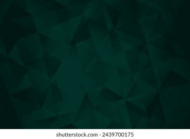 Dark Green vector abstract polygonal pattern. Creative geometric illustration in Origami style with gradient. Completely new template for your banner.