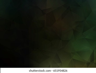 Dark Green vector abstract polygonal background. Colorful abstract illustration with gradient. The template can be used as a background for cell phones.