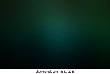 Dark Green vector abstract polygonal template. A sample with polygonal shapes. Brand-new design for your business.