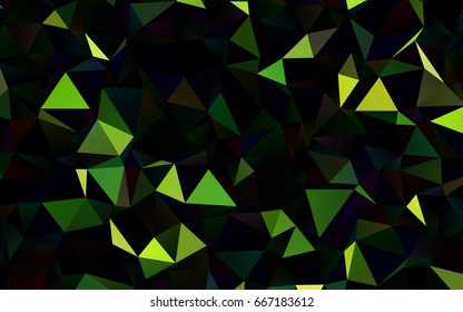 Dark Green vector abstract polygonal pattern. A sample with polygonal shapes. The template can be used as a background for cell phones.