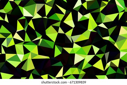 Dark Green vector abstract polygonal pattern. Modern geometrical abstract illustration with gradient. The template can be used as a background for cell phones.