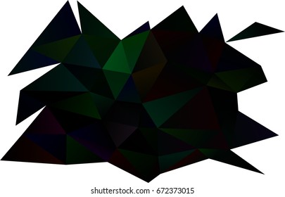 Dark Green vector abstract polygonal background. Creative illustration in halftone style with gradient. The template can be used as a background for cell phones.
