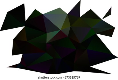 Dark Green vector abstract polygonal template. Colorful illustration in abstract style with gradient. The elegant pattern can be used as part of a brand book.
