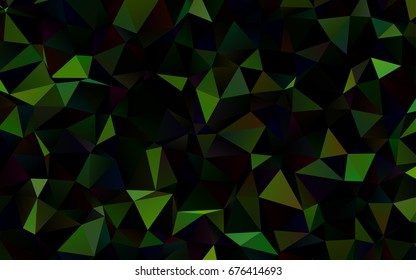 Dark Green vector abstract polygonal background. A sample with polygonal shapes. The polygonal design can be used for your web site.