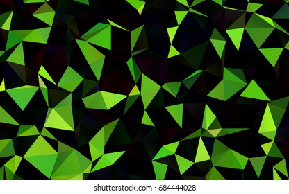 Dark Green vector abstract polygonal background. Geometric illustration in Origami style with gradient.  A completely new template for your business design.