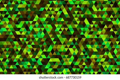 Dark Green vector abstract polygonal pattern. Glitter abstract illustration with an elegant design. The polygonal design can be used for your web site.