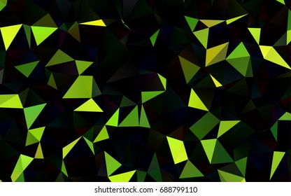 Dark Green vector abstract polygonal template. Glitter abstract illustration with an elegant design. The textured pattern can be used for background.