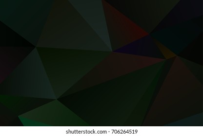 Dark Green vector abstract polygonal template. A completely new color illustration in a vague style. The elegant pattern can be used as part of a brand book.