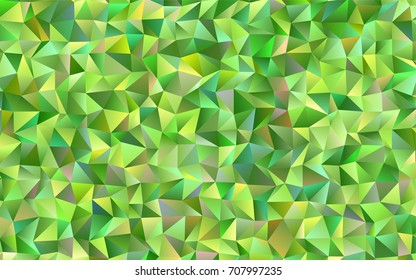 Dark Green vector abstract polygonal template. Triangular geometric sample with gradient.  The completely new template can be used for your brand book.